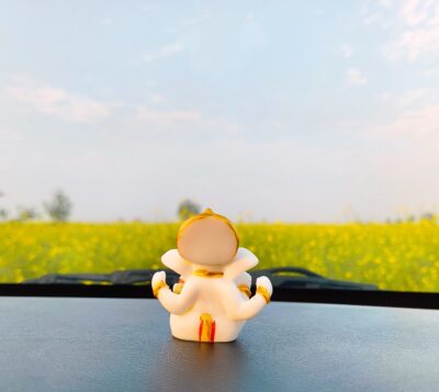 Ganesh Ji Murti  with Gemstone For Car Dashboard - Image 4